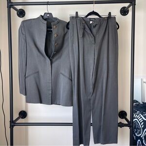 Giorgio Armani Gray Women's Jacket & Pants Set